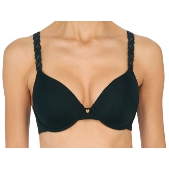Natori Women's Pure Luxe Contour Underwire Bra #732080 Black Size 32DDD - Picture 1 of 10